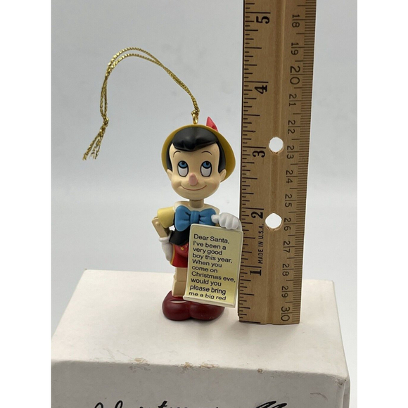 Disney Christmas Magic Ornaments W/Box Pinocchio Jiminy Oliver Figaro Set/4 - Picture 5 of 12
